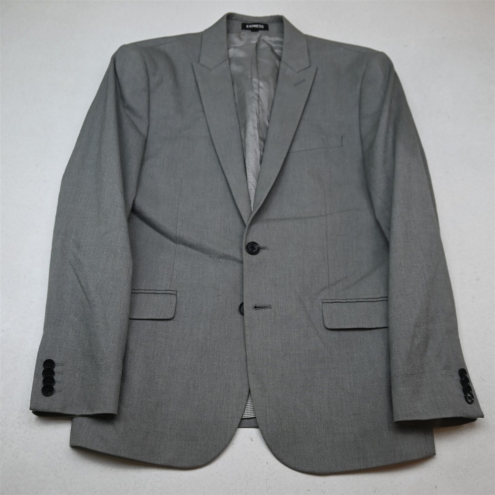 Express 38S Gray Slim Mens Blazer Suit Jacket Sport Coat